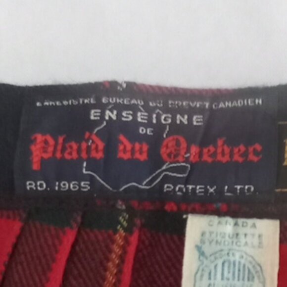 Vtg 60'S Highland Queen plaid du Quebec tartan 100% virgin wool skirt no size ta - Picture 7 of 10